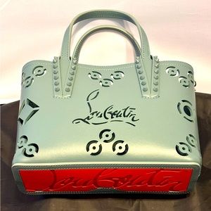 CHRISTIAN LOUBOUTIN Cabata Mini CL Logo Perf Tote Bag In Titan 3235217 1630 W53